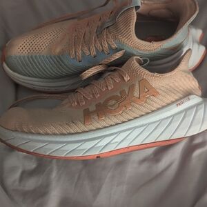 Hoka Women's Athletic Shoes - Peach and Gray